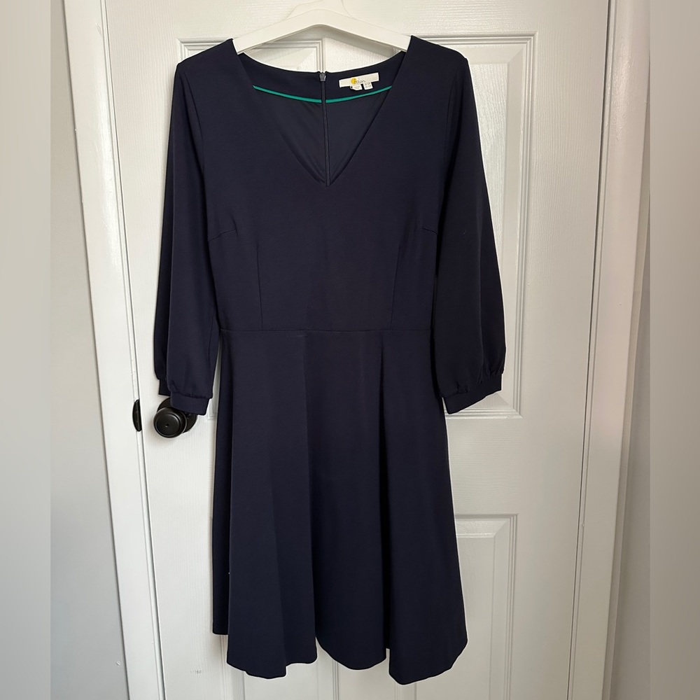 Boden v-neck dress with waist tie, 12